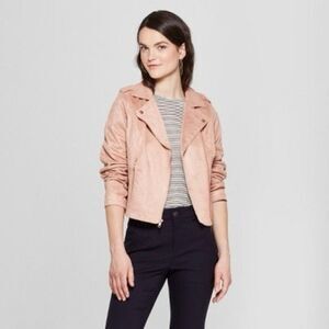 A New Day Pink Suede Biker Jacket